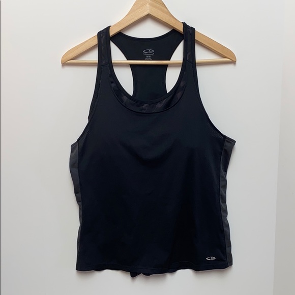 C9 by Champion Tops - Black Workout Tank 2 in1 with Bra